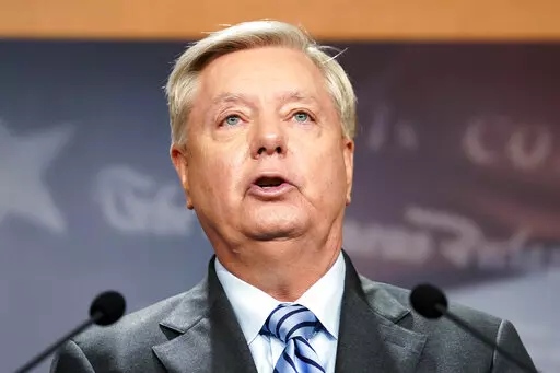 Sen. Lindsey Graham, R-S.C., speaks during a news conference about refusing Russian annexation of any portion of Ukraine, Sept. 29, 2022, on Capitol Hill in Washington. Graham must testify before a special grand jury investigating whether then-President Donald Trump and others illegally tried to influence the 2020 election in Georgia, a federal appeals court said Thursday, Oct. 20. (AP Photo/Mariam Zuhaib, File)