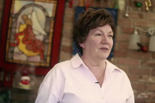 Walli Carranza discusses the mental health struggles that her former daughter-in-law, Genesse Moreno, dealt with before she opened fire at a megachurch earlier in the week, Wednesday, Feb. 14, 2024, in Houston. Carranza says she believes that systemic failures as well as lax gun laws ultimately led to Sunday's shooting at the church (AP Photo/Lekan Oyekanmi)