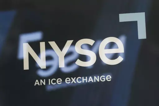 The NYSE logo is displayed on the floor at the New York Stock Exchange in New York, June 2, 2023. Stocks are drifting in early trading following a mixed set of profit reports as Wall Street’s momentum cools a bit. The S&P 500 was 0.1% lower in early trading Thursday, July 20 coming off its highest close since early April 2022 and its seventh gain in the last eight days. (AP Photo/Seth Wenig, file)