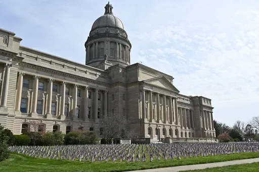 The Kentucky state Capitol in Frankfort, Ky., is pictured on April 7, 2021. (AP Photo/Timothy D. Easley, File)