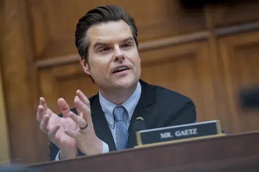 Rep. Matt Gaetz, R-Fla., speaks on Capitol Hill in Washington, March 12, 2024. (AP Photo/Nathan Howard, File)