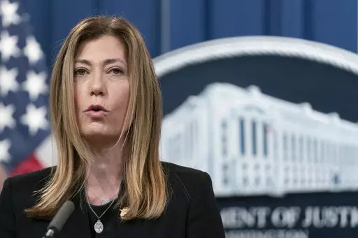 Drug Enforcement Administration Administrator Anne Milgram speaks during a news conference at the Department of Justice in Washington, Tuesday, Oct. 26, 2021. After nearly two years and at least $1.4 million spent, the U.S. Drug Enforcement Administration on Friday, March 24, 2023, released an external review of its overseas operations that gave short shrift to recent corruption scandals and offered a series of recommendations that critics dismissed as overly vague. (AP Photo/Manuel Balce Ceneta