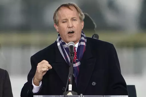 Texas Attorney General Ken Paxton speaks in Washington on Jan. 6, 2021. After years of legal and ethical scandals swirling around Texas Republican Attorney General Paxton, the state’s GOP-controlled House of Representatives has moved toward an impeachment vote that could quickly throw him from office. (AP Photo/Jacquelyn Martin, File)