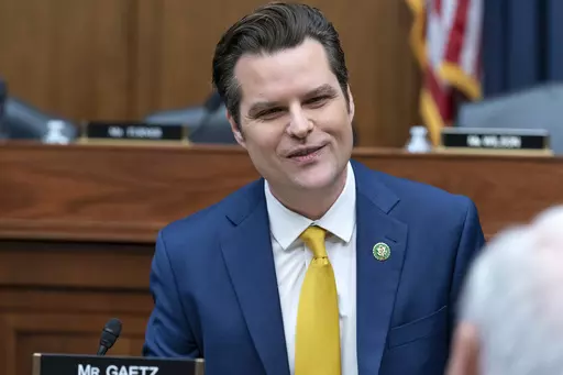 Rep. Matt Gaetz, R-Fla., speaks during the House Armed Services Committee hearing on the fiscal year 2024 budget request of the Department of Defense, on Capitol Hill in Washington, March 29, 2023. House conservatives staged a mini-revolt Tuesday in retaliation for Speaker Kevin McCarthy's leadership on last week's vote to raise the debt ceiling, the right wing banding together to block progress on a mixture of bills brought to the floor by Republican leadership.(AP Photo/Jose Luis Magana, File)