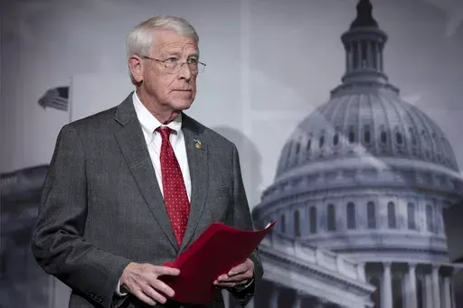 Senate Armed Services Committee Ranking Member Roger Wicker, R-Miss., meets with reporters during a news conference at the Capitol in Washington, Jan. 11, 2024. The top Republican on a Senate committee that oversees the U.S. military is making an argument for aggressively increasing defense spending over negotiated spending caps. Sen. Roger Wicker, a Mississippi Republican, is releasing a plan for a “generational investment” that seeks to deter coordinated threats from U.S. adversaries like 