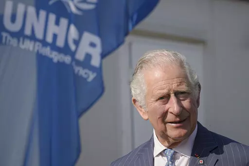 Britain's Prince Charles arrives at a center for refugees fleeing the war in neighboring Ukraine, inside the Romexpo convention center, in Bucharest, Romania, May 25, 2022. Citing unnamed sources, The Times newspaper reported late Friday June 10, 2022 that Prince Charles has criticized the government's plan to start deporting some asylum-seekers to Rwanda, calling it “appalling." (AP Photo/Vadim Ghirda, File)