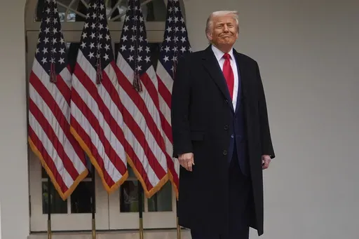 President Donald Trump departs after signing an executive order at an event to announce new tariffs in the Rose Garden of the White House, Wednesday, April 2, 2025, in Washington. (AP Photo/Evan Vucci)