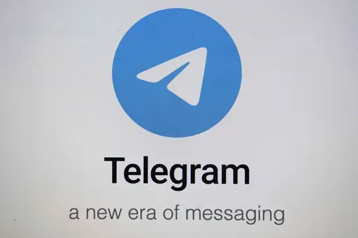 The logo for the Telegram messaging app is seen on a notebook screen in Munich, Germany, Oct. 17, 2022. (AP Photo/Matthias Schrader, File)