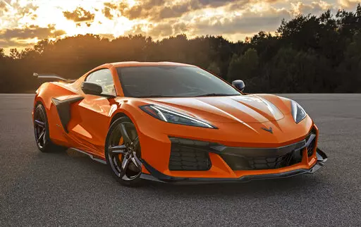This undated photo provided by General Motors shows the 2023 Chevrolet Corvette X06, an even higher-performance version of the latest C8 Corvette. (Courtesy of General Motors via AP)