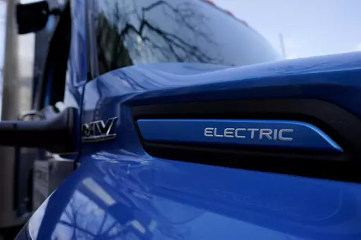An International Electric MV Series truck is seen on display in Austin, Texas, Wednesday, Feb. 22, 2023. The Biden administration will propose new automobile pollution limits this week that would require at least 54% of new vehicles sold in the U.S. to be electric by 2030, ramping up quickly to as high as 67% by 2032. That's according to three people briefed on the plan. (AP Photo/Eric Gay, FIle)
