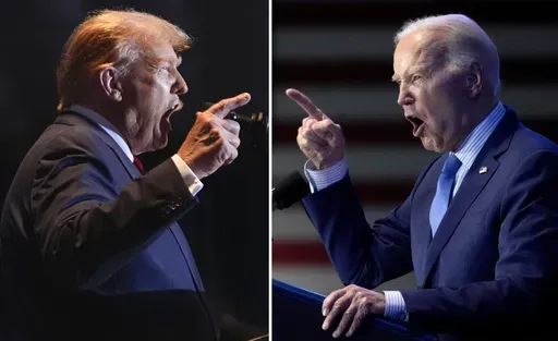 This combination of photos taken in Columbia, S.C. shows former President Donald Trump, left, on Feb. 24, 2024, and President Joe Biden on Jan. 27, 2024. The clash between Biden and Trump on Thursday, June 27, may be the most consequential presidential debate in decades. Biden is desperately seeking momentum amid pervasive concerns about his age and leadership on key foreign and domestic policies. Trump will step onto the stage brimming with confidence, despite his status as the only presidentia