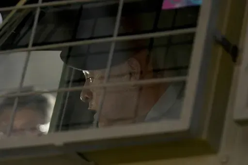 Bolivia's general commander of the Army, Juan José Zúñiga, sits inside an armored vehicle parked on Plaza Murillo, outside government palace in La Paz, Bolivia, Wednesday, June 26, 2024. Armored vehicles rammed into the doors of the government palace Wednesday as President Luis Arce said the country faced an attempted coup. (AP Photo/Juan Karita)