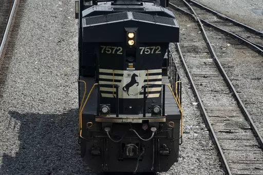 Norfolk Southern locomotives are moved in Norfolk Southern's Conway Terminal in Conway, Pa., June 17, 2023. Lawyers and unions who represent rail workers say there is a clear pattern across the industry of railroads retaliating against workers who report safety violations or injuries on the job. (AP Photo/Gene J. Puskar, File)