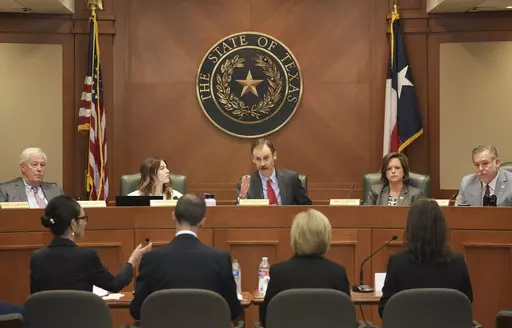 Rep. Andrew Murr, R - Junction, speaks during a House General Investigating Committee hearing about Attorney General Ken Paxton at the Capitol in Austin, Texas, on Wednesday May 24, 2023. (Jay Janner /Austin American-Statesman via AP)