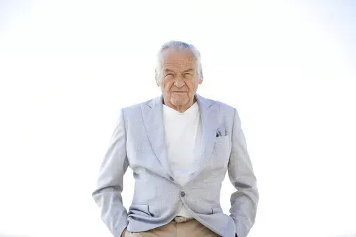 Polish filmmaker Jerzy Skolimowski poses for a portrait in Santa Monica, Calif. on Dec. 3, 2022, to promote his film "EO.". (Photo by Rebecca Cabage/Invision/AP)
