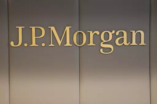 The logo of JPMorgan bank is pictured at the new French headquarters of JP Morgan bank, Tuesday, June 29, 2021, in Paris. JPMorgan Chase is defending itself against a lawsuit by the U.S. Virgin Islands accusing it of empowering Jeffrey Epstein to abuse teenage girls. Lawyers for the giant bank said in court papers Tuesday, May 23, 2023, that it was the islands that enabled the financier to commit his crimes. (AP Photo/Michel Euler, Pool, File)