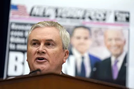 House Oversight and Accountability Committee Chairman James Comer, R-Ky., speaks during hearing on Capitol Hill, Feb. 8, 2023, in Washington. Kathy Chung. a former executive assistant to President Joe Biden has agreed to sit for an interview with the House Oversight Committee as Republicans expand their probe into the president's handling of classified documents. Chung is one of the staffers who packed Biden's belongings at the end of his term as vice president will talk to the committee on Apri