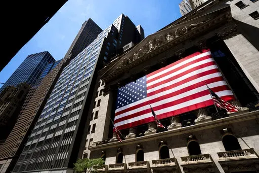 The New York Stock Exchange on June 29, 2022, in New York. Stocks are opening lower on Wall Street on Monday, Sept. 19, as investors brace for another big interest rate increase this week from the Federal Reserve. (AP Photo/Julia Nikhinson, File)