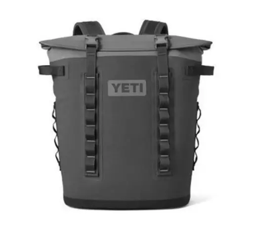 This photo provided by the Consumer Product Safety Commission shows YETI Hopper M20 Soft Backpack Cooler. U.S. product regulators said Thursday, March 9, 2023, that Yeti has recalled 1.9 million coolers and gear cases because magnets can come detached from them, posing a risk of serious injury or death. The Consumer Product Safety Commission said consumers should immediately stop using the four recalled products and contact Yeti for refund information. (Consumer Product Safety Commission via AP)