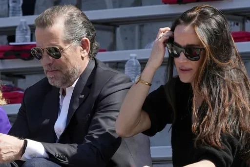 Hunter Biden, left, and Ashley Biden attend Maisy Biden's commencement ceremony in Philadelphia, May 15, 2023. (AP Photo/Patrick Semansky, File)