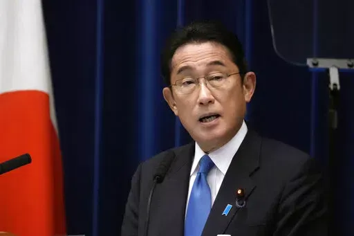 Japan's Prime Minister Fumio Kishida speaks during a news conference at the prime minister's official residence in Tokyo Wednesday, Aug. 31, 2022. (AP Photo/Shuji Kajiyama, Pool)