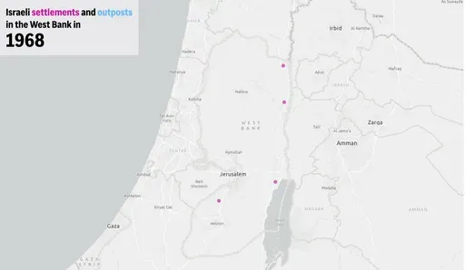 Israelis have built more than 100 settlements in the West Bank since Israel captured the territory in 1967. (AP Graphic)