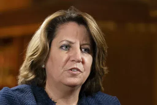 Deputy Attorney General Lisa Monaco speaks to The Associated Press during an interview at the Department of Justice in Washington, Nov. 2, 2021. The Justice Department says four Russian government officials have been charged in hacks that targeted the global energy industry and thousands of computers around the world between 2012 and 2018. “Russian state-sponsored hackers pose a serious and persistent threat to critical infrastructure both in the United States and around the world,” Monaco s