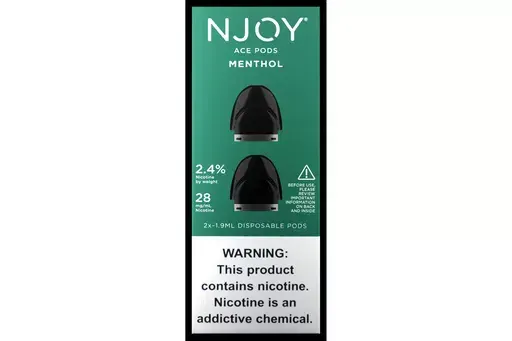 This image provided by NJOY in 2024 shows packaging for the company's menthol-flavored electronic cigarette product. On Friday, June 21, 2024, the Food and Drug Administration authorized the first menthol-flavored electronic cigarettes for adult smokers, the government’s strongest indication yet that vaping flavors can reduce the harms of traditional tobacco smoking. The FDA said it authorized four menthol e-cigarettes from NJOY, the vaping brand recently acquired by tobacco giant Altria, whic