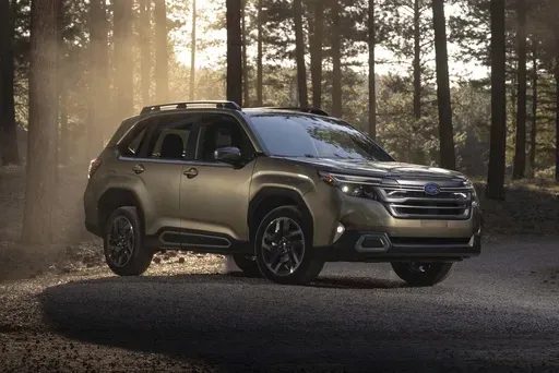 This photo provided by Subaru shows the new Forester SUV, which was fully redesigned for 2025. (Courtesy of Subaru of America via AP)