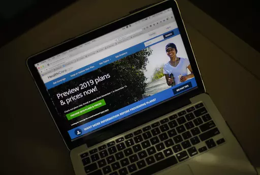 The HealthCare.gov website is photographed in Washington, Wednesday, Oct. 31, 2018. Open enrollment is no one’s idea of a good time, but health coverage is a crucial part of your financial health. Whether you’re getting insurance through an employer or the Affordable Care Act marketplace, it’s important to ask the right questions before you choose a plan for 2024. (AP Photo/Pablo Martinez Monsivais, File)