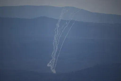 Israeli Iron Dome air defense system fires to intercept rockets that were launched from Lebanon, in northern Israel, Saturday, Sept. 21, 2024. (AP Photo/Leo Correa)