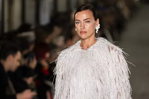 A model walks the runway during the Tory Burch fall/winter 2024 fashion show during New York Fashion Week, Monday, Feb. 12, 2024, in New York. (AP Photo/Peter K. Afriyie)