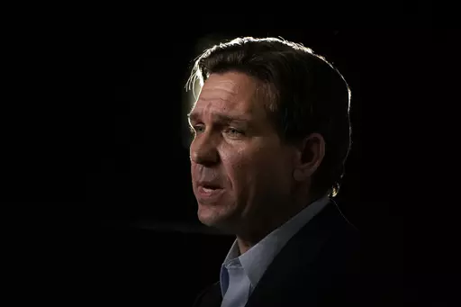 Republican presidential candidate Florida Gov. Ron DeSantis speaks during a campaign event, Tuesday, May 30, 2023, in Clive, Iowa. (AP Photo/Charlie Neibergall, File)