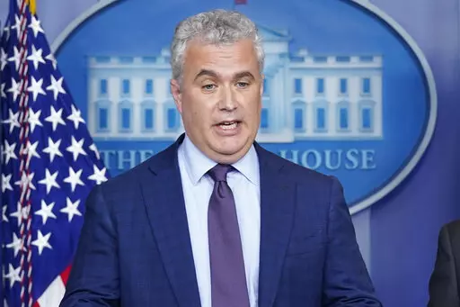 White House COVID-19 Response Coordinator Jeff Zients speaks during a press briefing at the White House, April 13, 2021, in Washington. (AP Photo/Patrick Semansky, File)