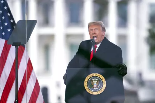 President Donald Trump speaks during a rally protesting the electoral college certification of Joe Biden as President in Washington on Jan. 6, 2021. The House committee investigating the Jan. 6 insurrection has interviewed nearly 1,000 people. But the nine-member panel has yet to talk to the two most prominent players in that day’s events – former President Donald Trump and former Vice President Mike Pence. (AP Photo/Evan Vucci, File)