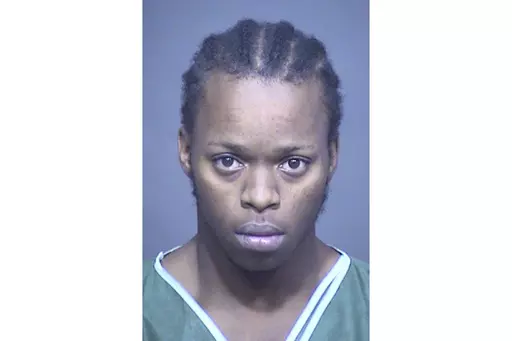 This booking photo provided by the Mesa, Ariz., Police Department shows Iren Byers. Byers has been arrested in connection with five separate shootings in the Phoenix metro area that left four people dead and a woman wounded, authorities said Sunday, May 28, 2023. Byers was taken into custody Sunday on suspicion of four counts of first-degree murder and one count of attempted first-degree murder. (Courtesy of Mesa Police Department via AP)