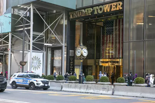 Trump Tower is visible in New York City on Feb. 20, 2022. More than three years after Manhattan prosecutors started investigating Donald Trump — after going to the Supreme Court twice to gain access to his tax records — the only criminal trial to arise from their efforts is about to begin. The Trump Organization, the holding company for Trump’s buildings, golf courses and other assets, is accused of helping some top executives avoid income taxes on compensation they got in addition to thei