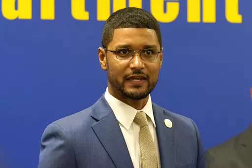 Stockton, Calif. Mayor Kevin Lincoln speaks during a news conference in Stockton, Oct. 4, 2022. House Republicans may be critical of diversity and inclusion programs but they see recruiting women and minority candidates, along with veterans, as key to expanding their slim majority in November. Lincoln, an African-American and Hispanic mayor, is running for a House seat in California in November 2024. (AP Photo/Rich Pedroncelli, File)