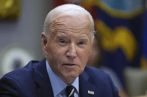 President Joe Biden delivers remarks on the federal government's response to Hurricane Helene and preparations for Hurricane Milton in the Roosevelt Room of the White House, Tuesday, Oct. 8, 2024, in Washington. (AP Photo/Evan Vucci)