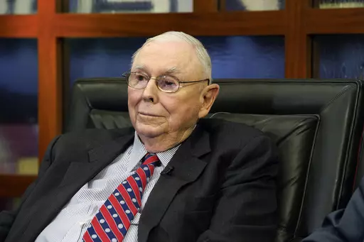 Berkshire Hathaway Vice Chairman Charlie Munger listens to a question during an interview on May 7, 2018, in Omaha, Neb. Berkshire Hathaway says Munger, who helped Warren Buffett build an investment powerhouse, has died. (AP Photo/Nati Harnik, File)