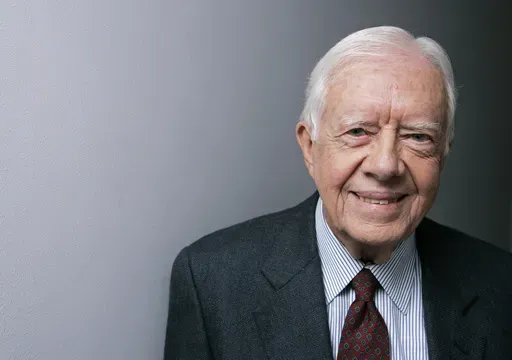 Former President Jimmy Carter poses for a portrait during the Toronto International Film Festival, Sept. 10, 2007, in Toronto. (AP Photo/Carolyn Kaster, File)