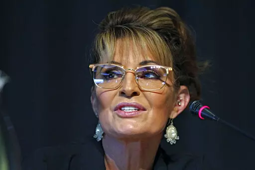 Sarah Palin, a Republican seeking the sole U.S. House seat in Alaska, speaks during a forum for candidates May 12, 2022, in Anchorage, Alaska. Palin is in two elections on Tuesday, Aug. 16. She is one of three candidates in a special election vying to fill the remainder of U.S. Rep. Don Young's term after he died in March. She's also in the U.S. House primary, seeking a full two-year term. (AP Photo/Mark Thiessen, File)