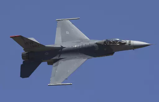 U.S. fighter aircraft F-16 performs aerobatic maneuvers on the last day of Aero India 2019 at Yelahanka air base in Bangalore, India, Feb. 24, 2019. The U.S. has once again buckled under pressure from European allies and Ukraine's leaders and agreed to provide more sophisticated weapons to the war effort. This time it's all about F-16 fighter jets. (AP Photo/Aijaz Rahi, File)