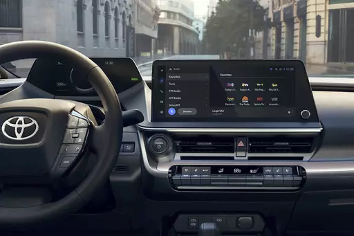 This photo provided by Toyota shows the Toyota Audio Multimedia system, available now in the latest Tundra and Prius. (Courtesy of Toyota Motor Sales U.S.A. via AP)