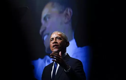 Former President Barack Obama speaks during a memorial service for former Senate Majority Leader Harry Reid at the Smith Center in Las Vegas, Jan. 8, 2022. Obama won an Emmy Award for his work on the Netflix documentary series, "Our Great National Parks," on Saturday, Sept. 3, 2022. (AP Photo/Susan Walsh, File)