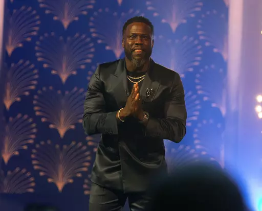 Kevin Hart attends the Kennedy Center for the Performing Arts 25th Annual Mark Twain Prize for American Humor presented to Kevin Hart, Sunday, March 24, 2024, in Washington. (Photo by Owen Sweeney/Invision/AP)
