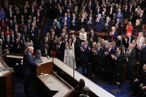 President Donald Trump addresses a joint session of Congress at the Capitol in Washington, Tuesday, March 4, 2025. (AP Photo/J. Scott Applewhite)