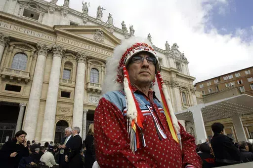 Native Canadian Phil Fontaine, national chief of the Assembly of First Nations, attends Pope Benedict XVI general audience in St. Peter's Square at the Vatican, Wednesday April 29, 2009. A group of native Canadians attended the pontiff's general audience on Wednesday before a private meeting where the pope expressed his concern for the acknowledged abuse and "deplorable conduct" of some church members at Canadian schools that native Canadians were forced to attend, in an effort to assimilate the