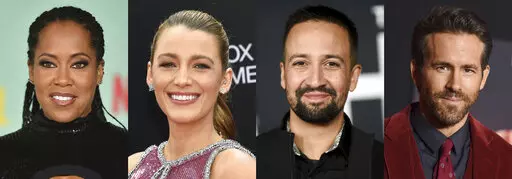 This combination of photos shows Regina King, Blake Lively, Lin-Manuel Miranda and Ryan Reynolds who will serve as co-chairs of the Met Gala, returning to its traditional berth on the first Monday in May. (AP Photo)