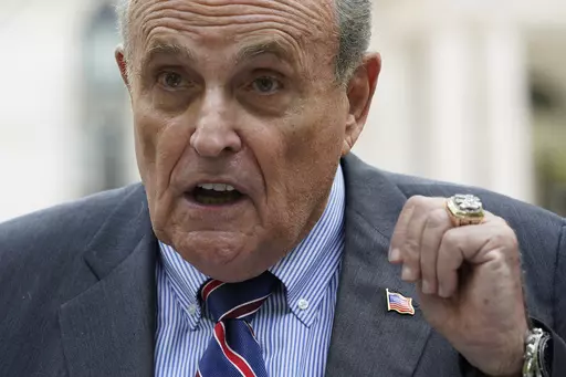 Former New York City Mayor Rudy Giuliani speaks during a news conference, Tuesday, June 7, 2022, in New York. In a legal complaint filed in New York, Monday, May 15, 2023, a woman who says she worked as an off-the-books employee for Giuliani during his stint as Donald Trump’s personal lawyer alleges that the former New York City mayor coerced her into sex and owes her nearly $2 million in unpaid wages. (AP Photo/Mary Altaffer, File)